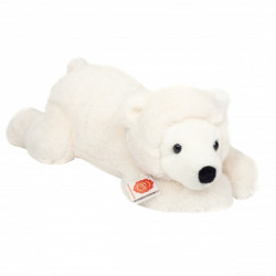 Peluche Ours Polaire Couché 45 cm – Teddy Hermann | Doux & Réaliste
