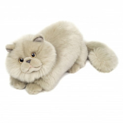 Teddy Hermann, peluche Chat persan couché 24 cm