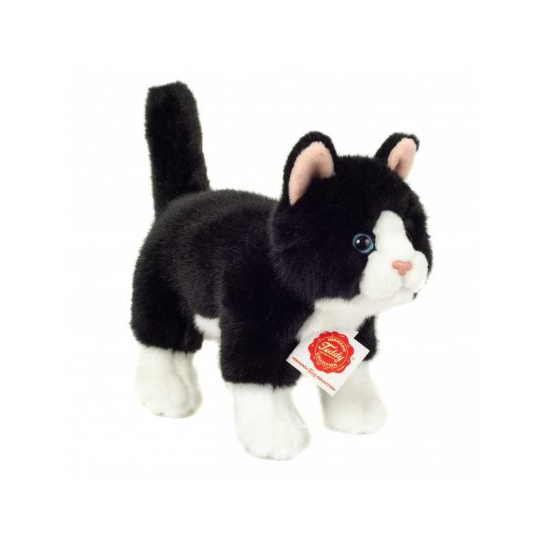 Teddy Hermann, Stehende Katze schwarz/weiß 20 cm Teddy Hermann, Stehende Katze schwarz/weiß 20 cm