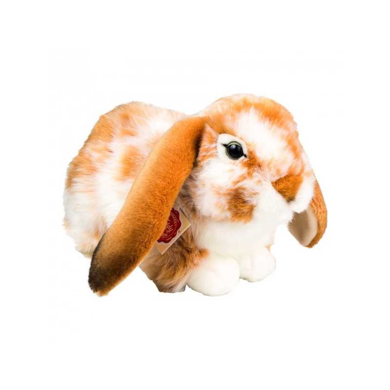 Hermann teddy, peluche Lapin Bellier marron clair et tacheté de blanc 30 cm