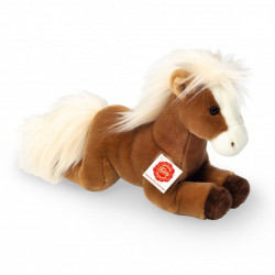 Teddy Hermann, hellbraunes liegendes Pferd, Stofftier 30 cm
