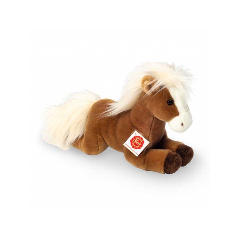 Teddy Hermann, peluche Cheval couché marron clair 30 cm