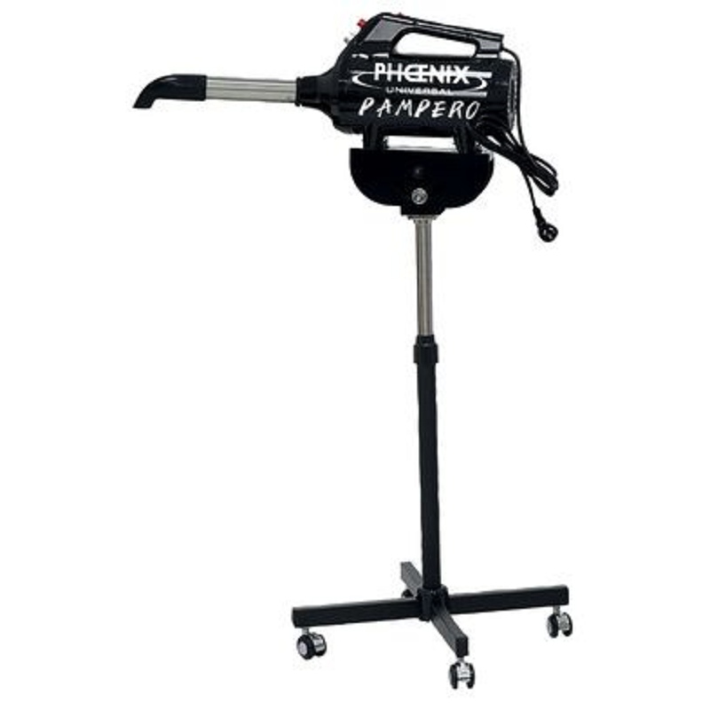 Pulseur séchoir sur pied sans charbon Pampero Phoenix Universal 2200W, débit 105L/sec pour le travail mains libres