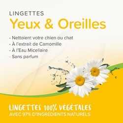 Beaphar, Lingettes végétales oreilles & yeux : 30 lingettes