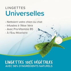 Beaphar, Lingettes nettoyantes Universelles végétales : 30 lingettes