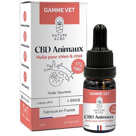 Huile de CBD pour chien et chats 10ml