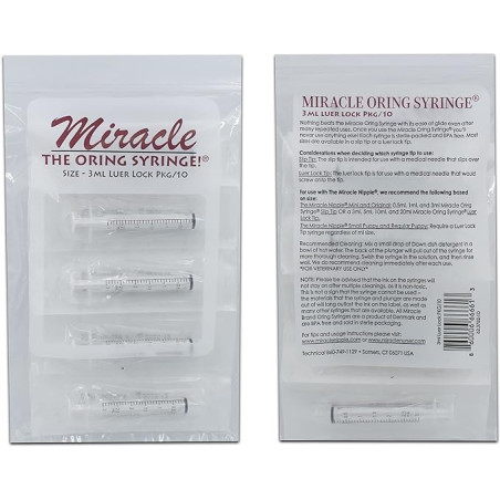 Siringa per capezzoli Miracle 3ml Confezione da 5