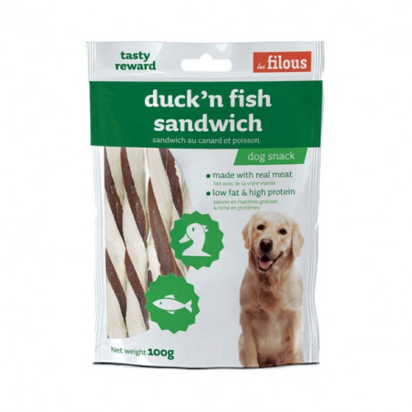 Sandwich-Leckerli mit Ente und Fisch 'Les Filous'