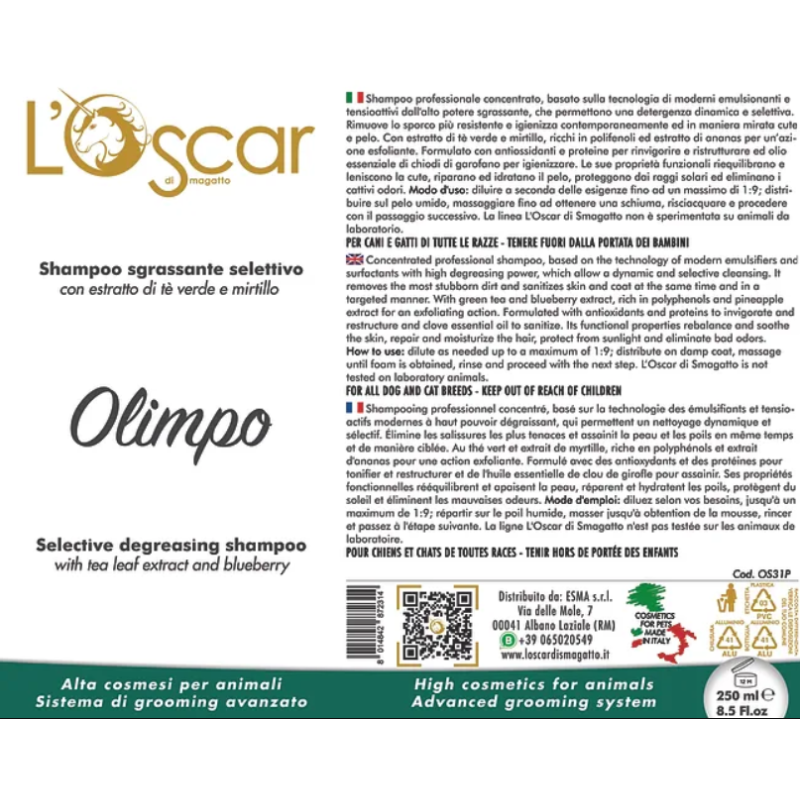L'Oscar di Smagatto, Shampooing dégraissant  Olimpo