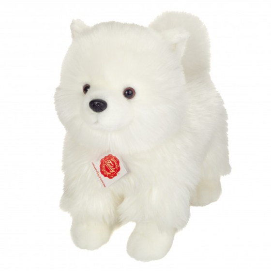 Hermann Teddy, peluche de perro pomerania blanco
