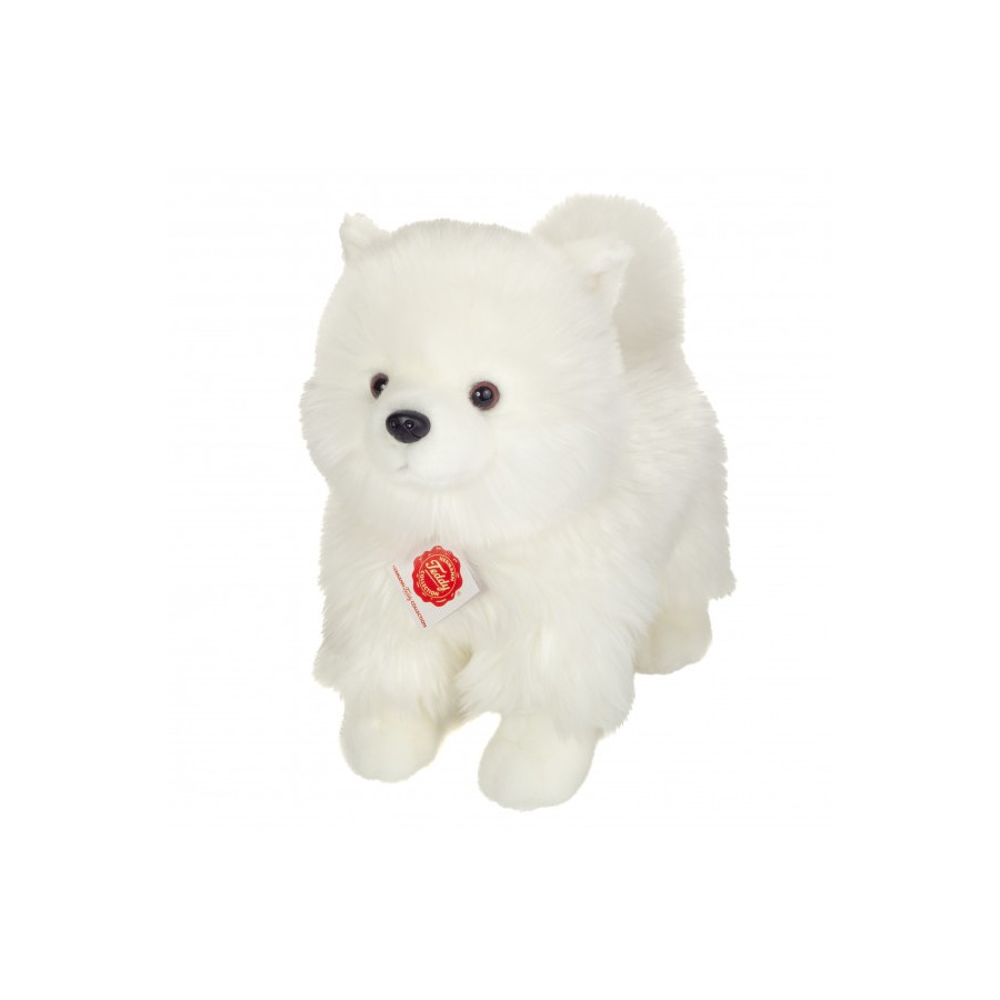 Hermann Teddy, peluche de perro pomerania blanco