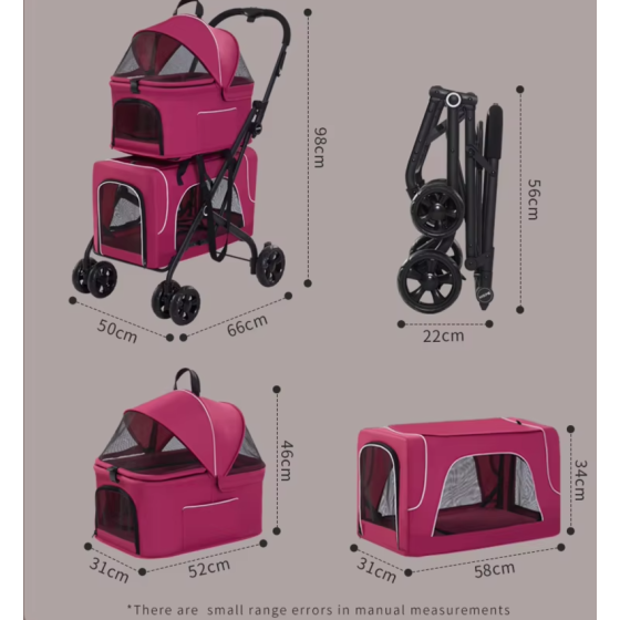 Abnehmbarer Doppelkinderwagen