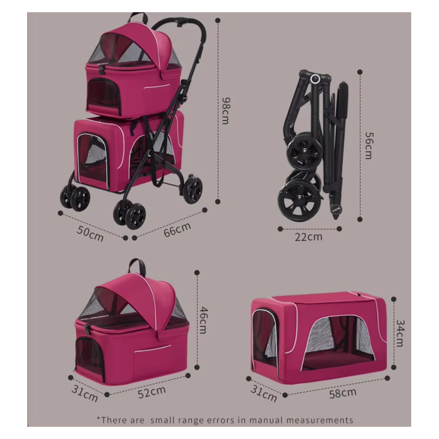Abnehmbarer Doppelkinderwagen