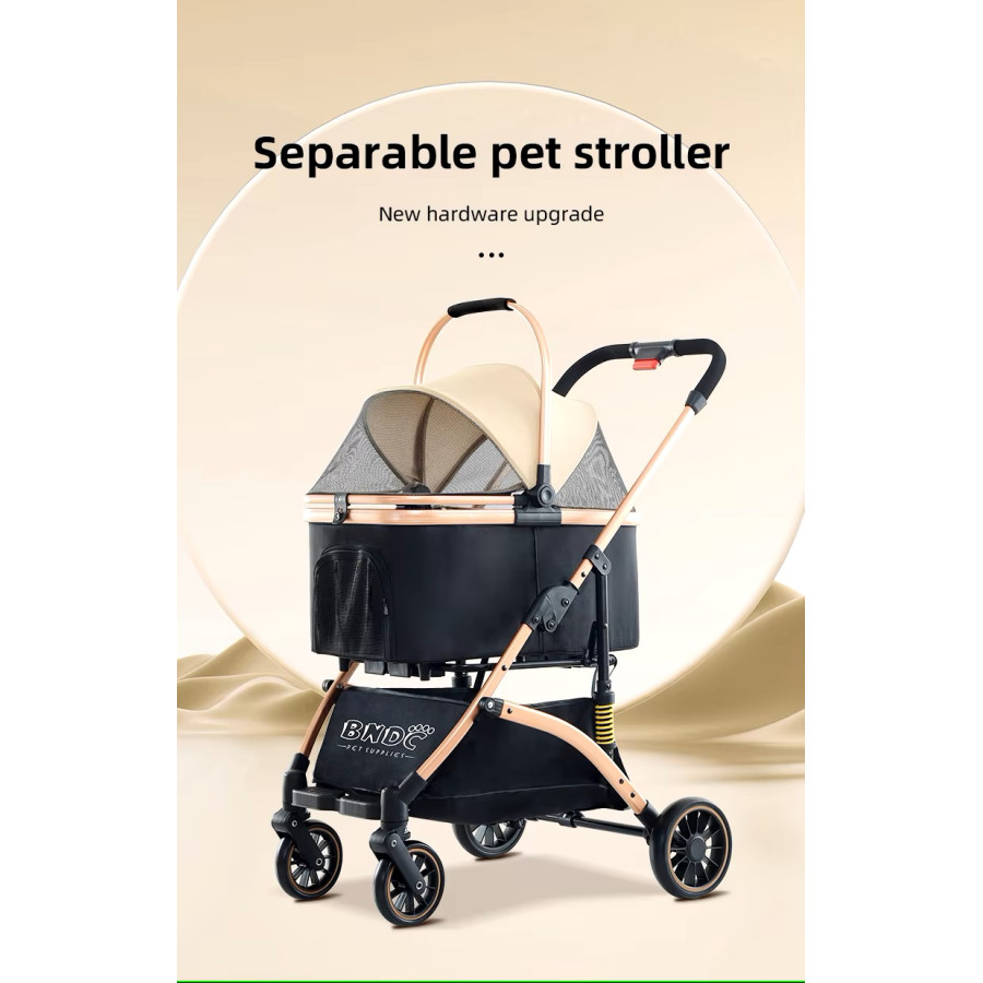 Poussette 2 en 1 détachable aérée