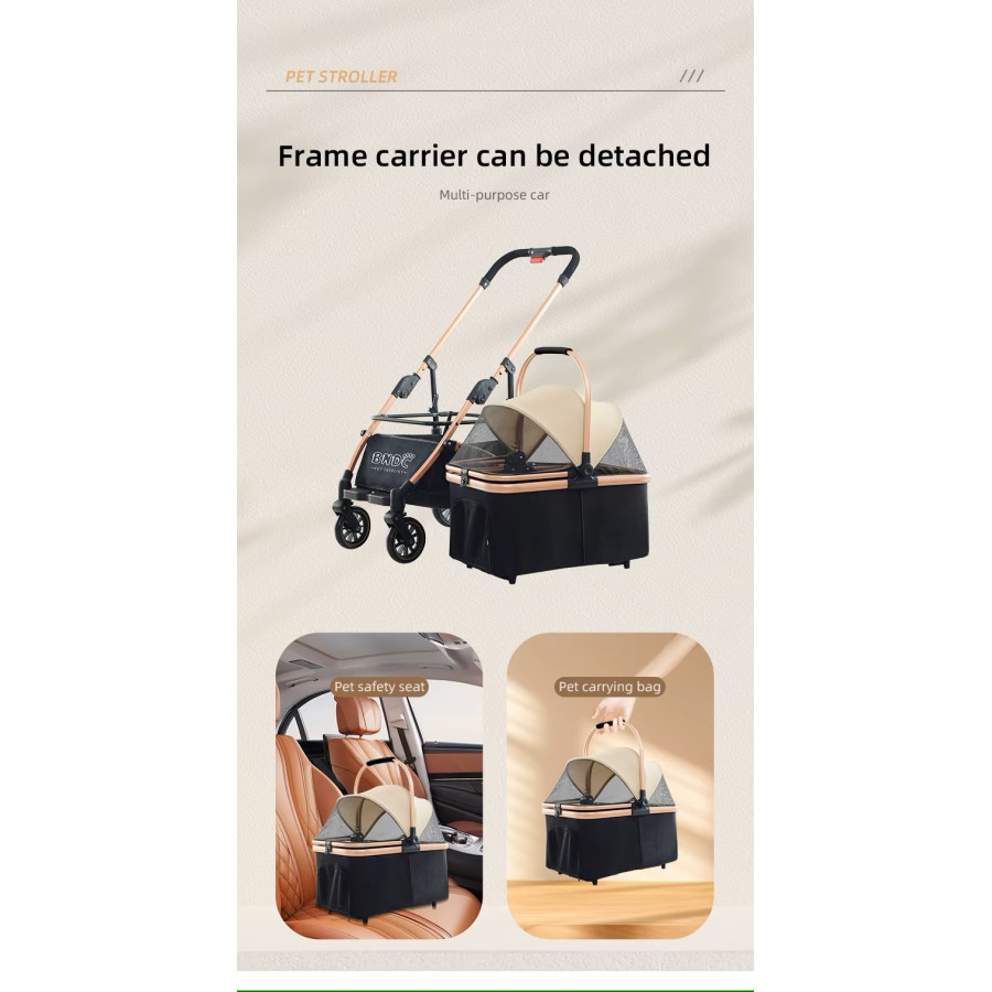 2-in-1 abnehmbarer, belüfteter Kinderwagen