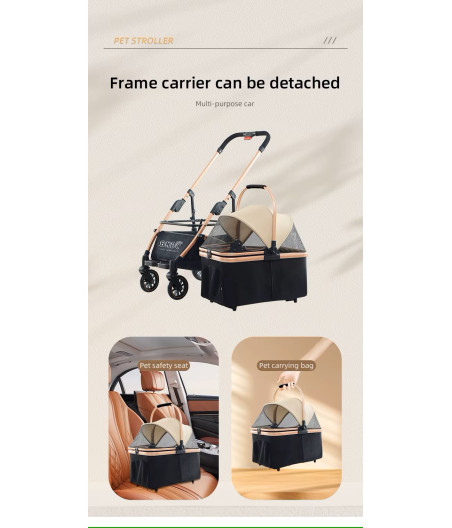 2-in-1 abnehmbarer, belüfteter Kinderwagen