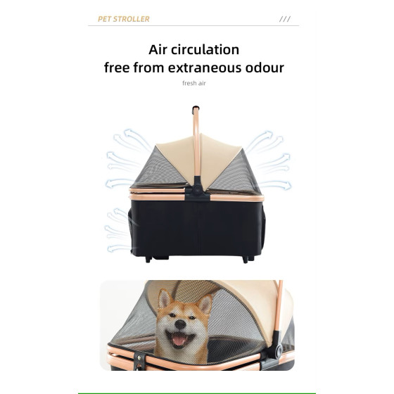 2-in-1 detachable ventilated stroller