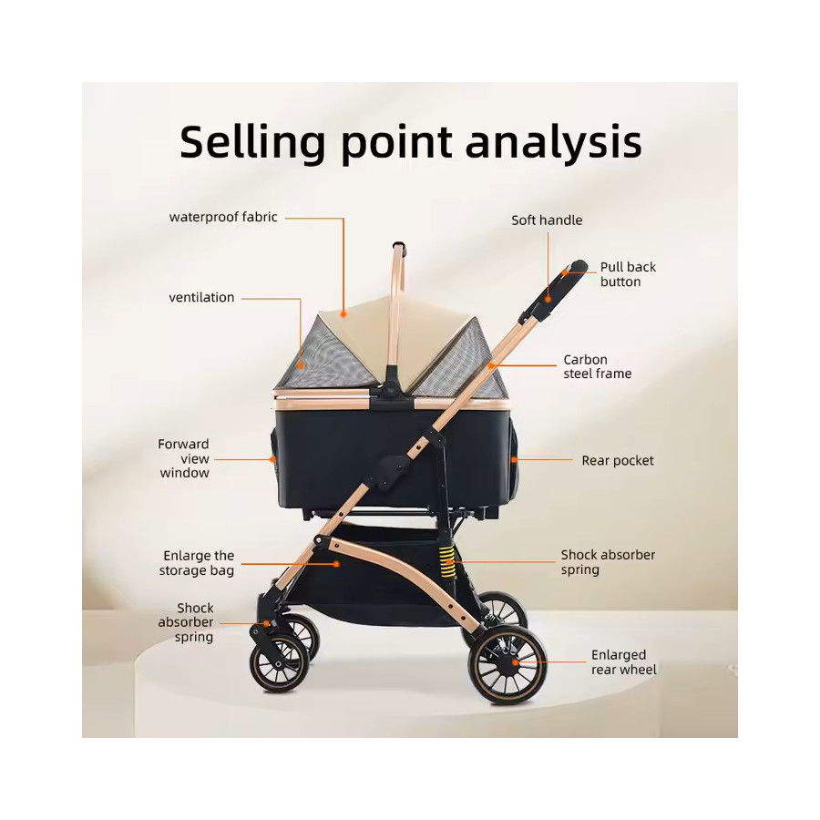 2-in-1 detachable ventilated stroller