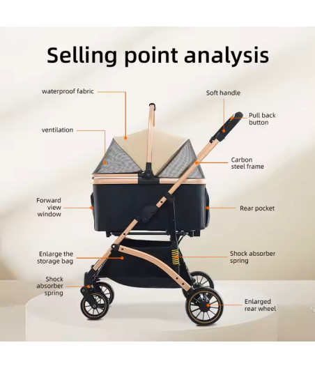 2-in-1 detachable ventilated stroller