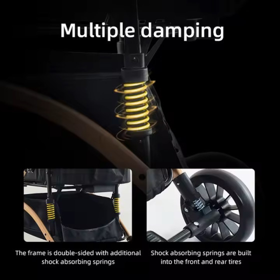 2-in-1 abnehmbarer, belüfteter Kinderwagen