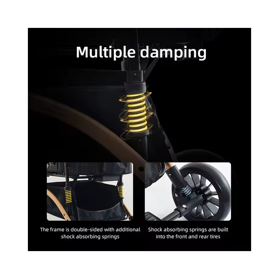 2-in-1 abnehmbarer, belüfteter Kinderwagen