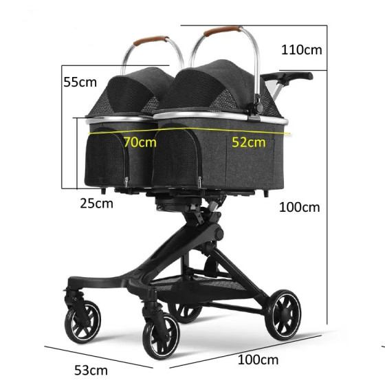 Cochecito convertible doble e individual Futura
