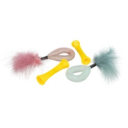 Juego de 4 tubos de juguete para gatos Trixie con sonajero.