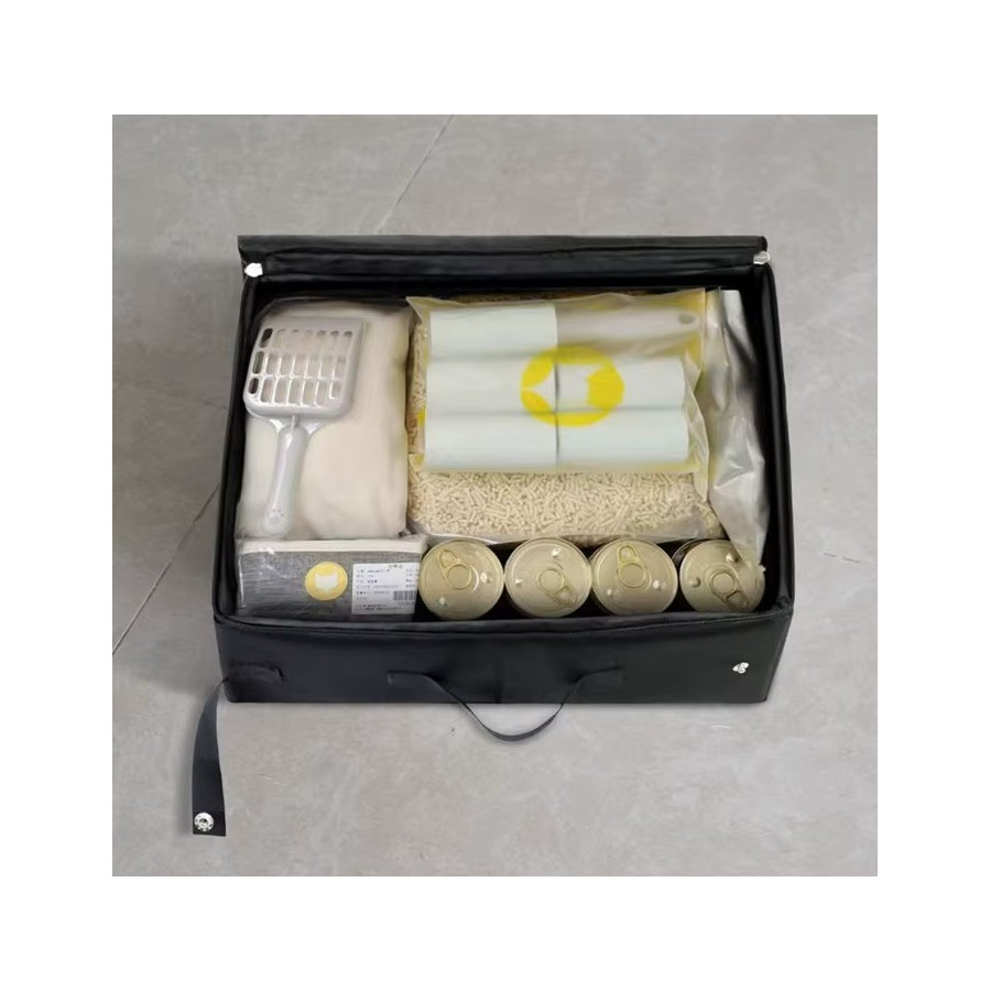 Bac à litière pliable avec fermeture