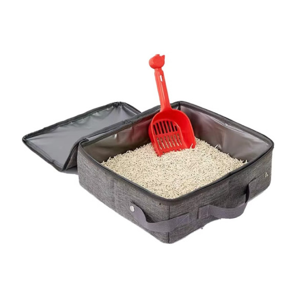 Bac à litière pliable avec fermeture