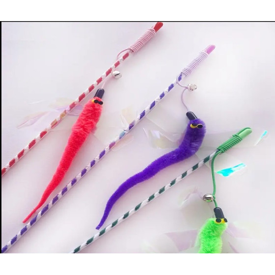 Insect fishing rod for cats