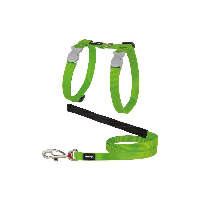 Ensemble harnais et laisse Red Dingo Chats Basic vert Ensemble harnais et laisse Red Dingo Chats Basic vert