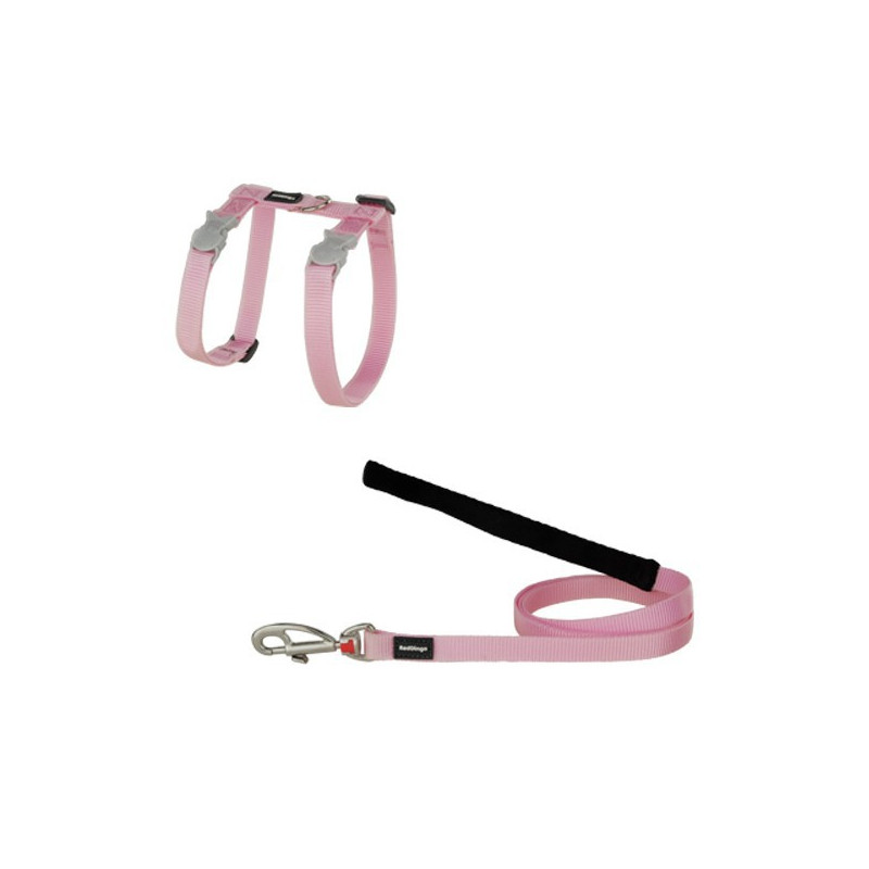 Ensemble harnais et laisse Red Dingo Chats Basic rose Ensemble harnais et laisse Red Dingo Chats Basic rose