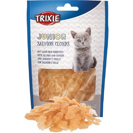 Trixie Junior Clouds Golosinas para gatitos sabor salmón y pollo 40 g