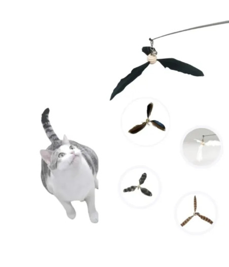 Lot Plumeau Funny toupie avec 4 toupies plumes