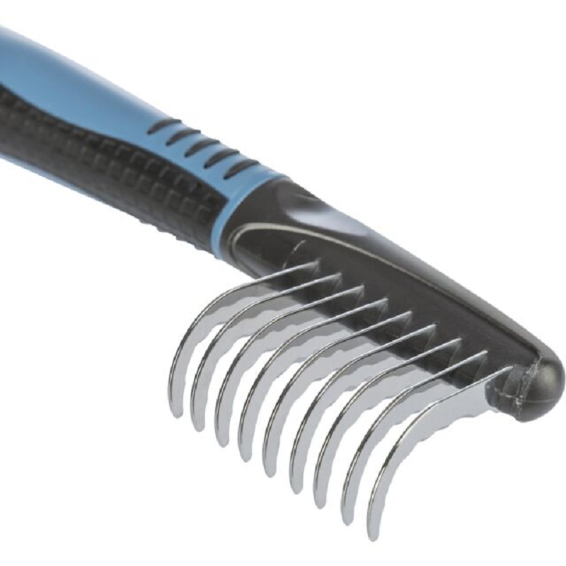Peigne coupe-nœuds Trixie 18 cm avec manche antidérapant et dents en métal de 3,5 cm pour éliminer les bourres de poils