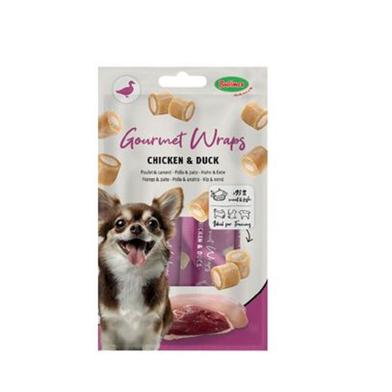 BUBIMEX, Gourmet Wraps chien poulet canard - 3 pièces BUBIMEX, Gourmet Wraps chien poulet canard - 3 pièces