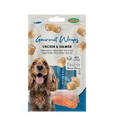 BUBIMEX, Gourmet Wraps chien poulet saumon - 3 pièces