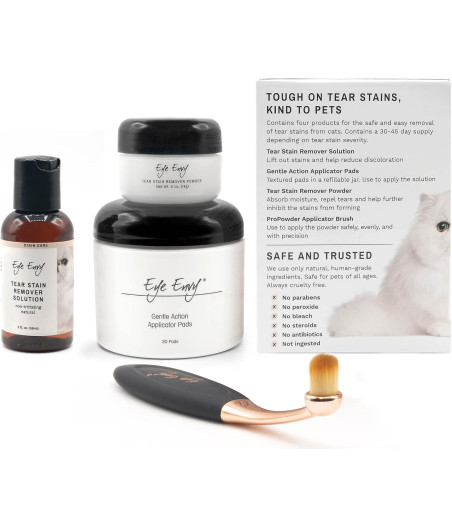 Kit Eye Envy para gatos: elimina de forma natural las manchas de lágrimas | Solución segura y eficaz