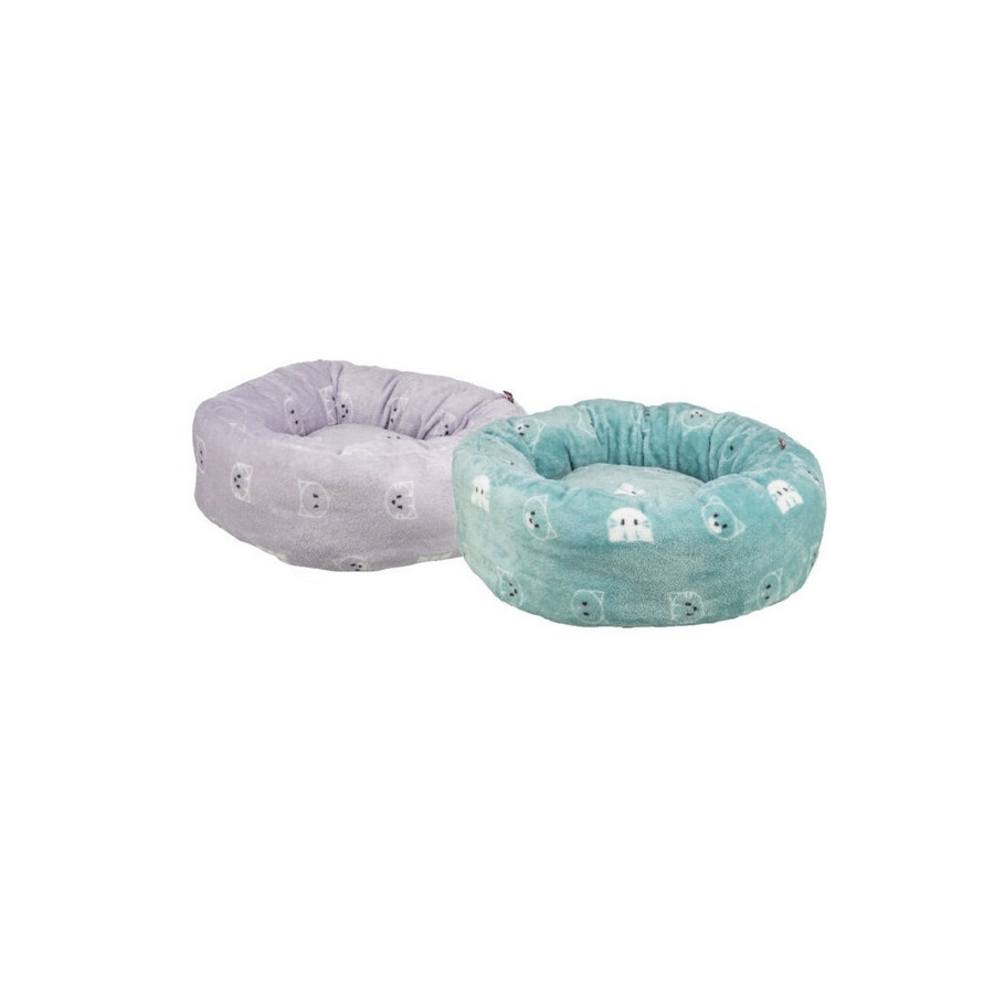 Coussin rond en peluche douce Ø 50 cm – Mimi Trixie -  antidérapant et déhoussable