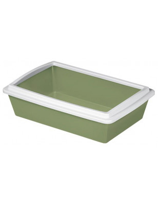 Litter box with rim