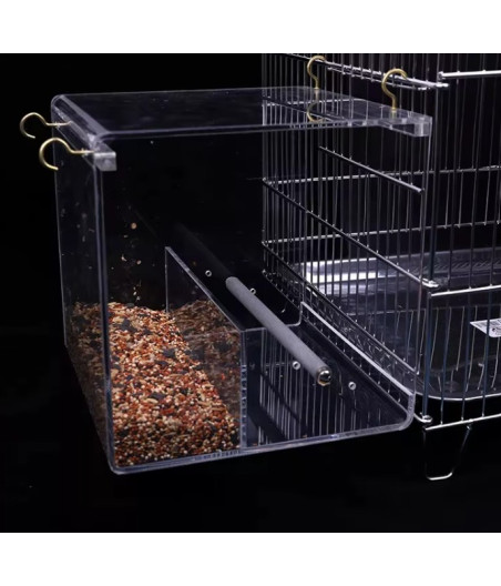 Comedero para pájaros limpio y sin residuos