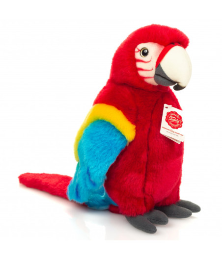 Hermann Teddy, peluche Perroquet Ara rouge