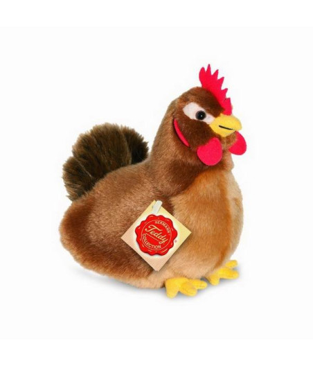 Peluche de pollo marrón Hermann Teddy, 16 cm