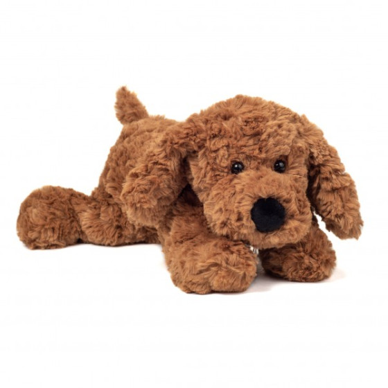 Hermann Teddy, Peluche chien marron souple - 28 cm