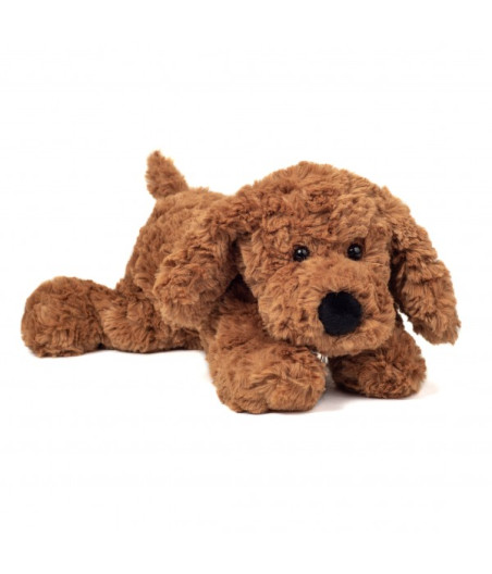 Hermann Teddy, Peluche chien marron souple - 28 cm