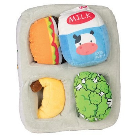 Doogy, plush toy for digging meal tray