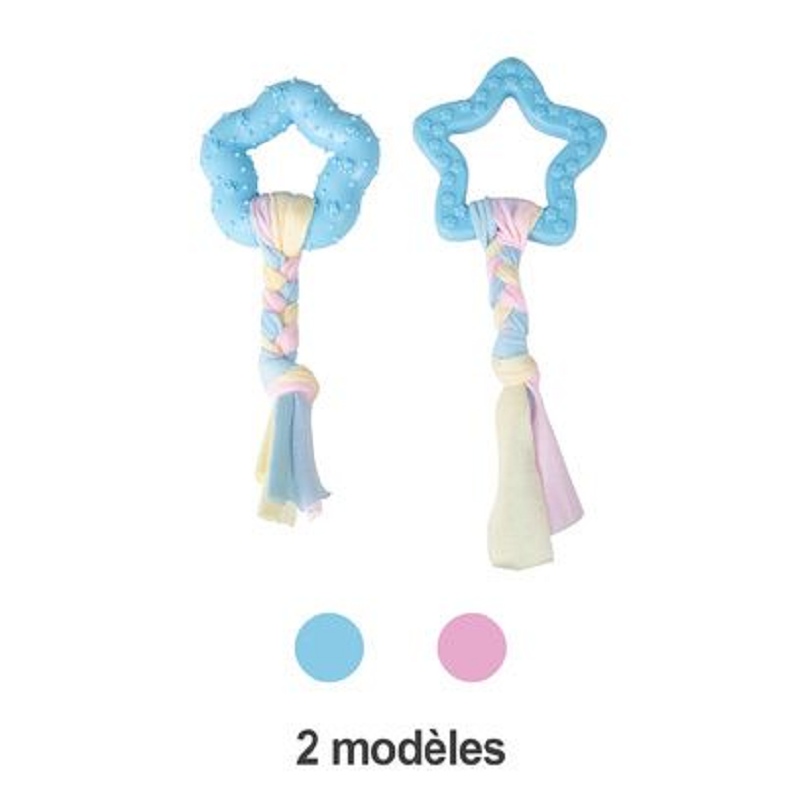 Doogy, Pack de 2 juguetes para cachorros con cuerda