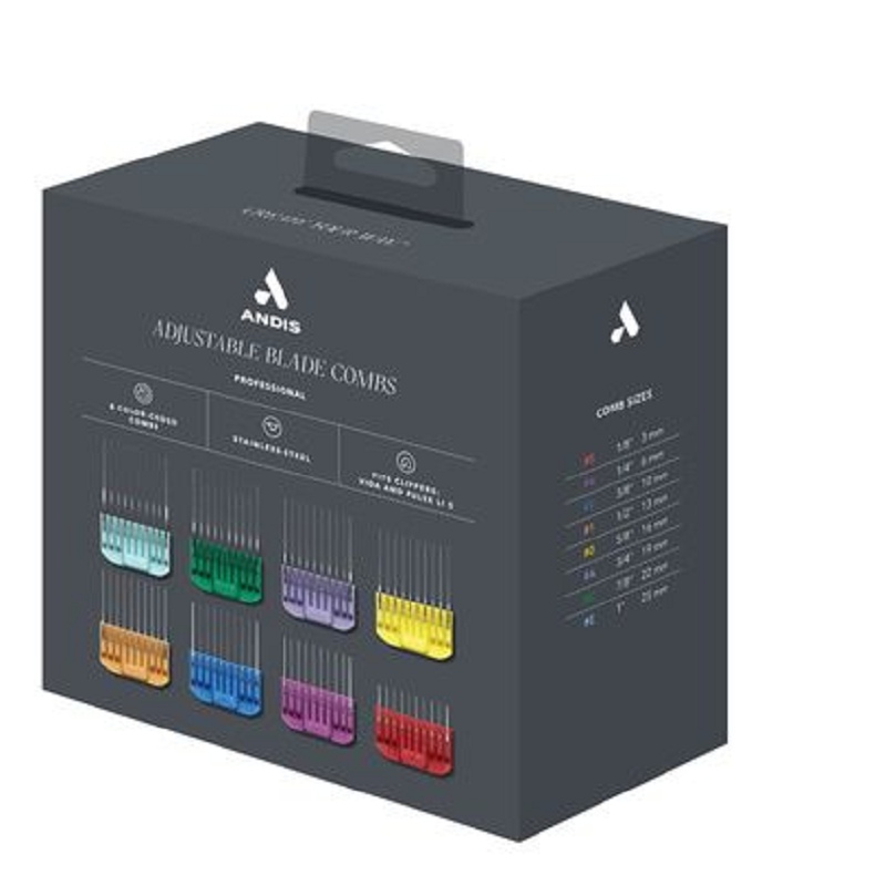 Andis, Juego de 8 peines accesorios para cortadora VIDA Andis