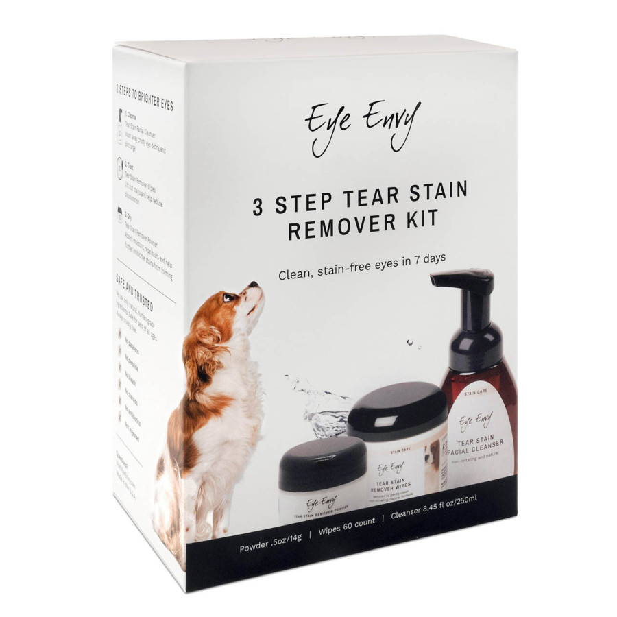 👉 Kit para eliminar manchas de lágrimas de perro – Eye Envy 3 pasos