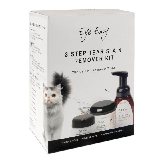 Eye Envy – Kit de détachage lacrymal en 3 étapes pour chats